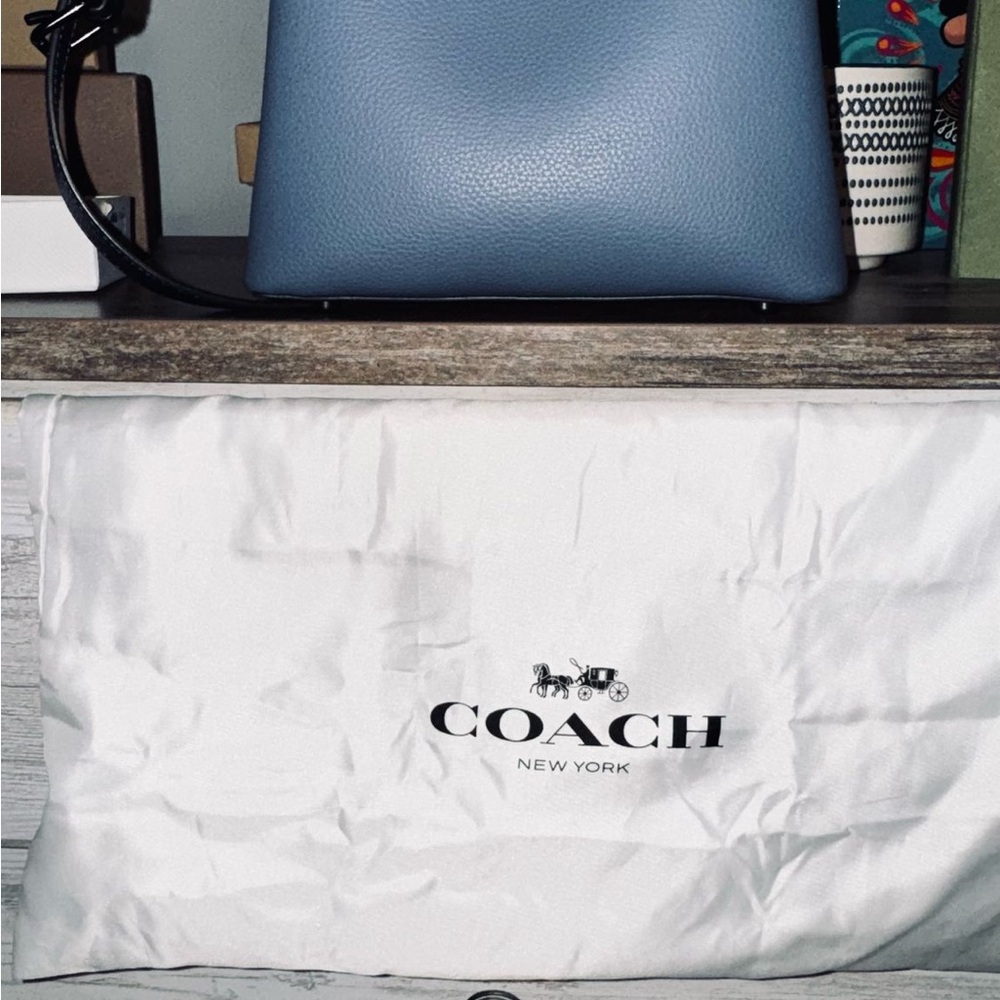 Coach Blue Leather Handbag
